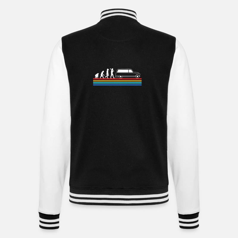 Bestattung Bestatter Evolution - College-Sweatjacke - Schwarz/Weiß