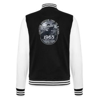 Legendary since 1965 - College Sweat Jacket - black/white - Back - Marisol (170cm)