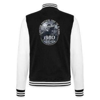 Legendary since 1980 - College Sweat Jacket - black/white - Back - Marisol (170cm)