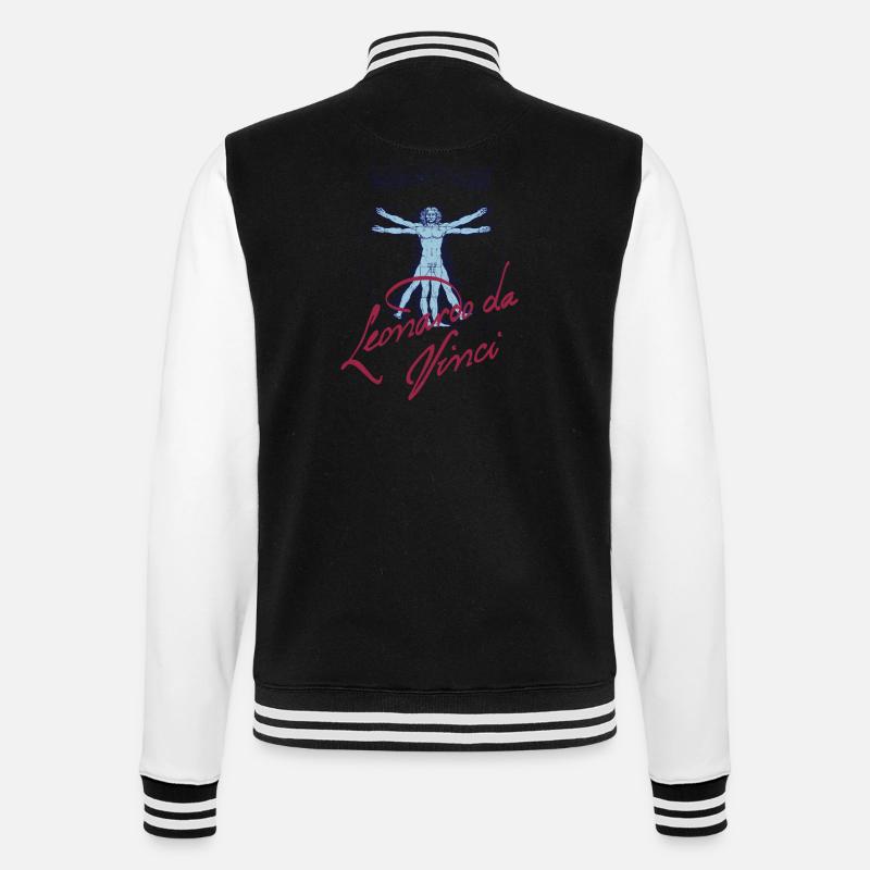 LEONARDO DA VINCI - College-Sweatjacke - Schwarz/Weiß