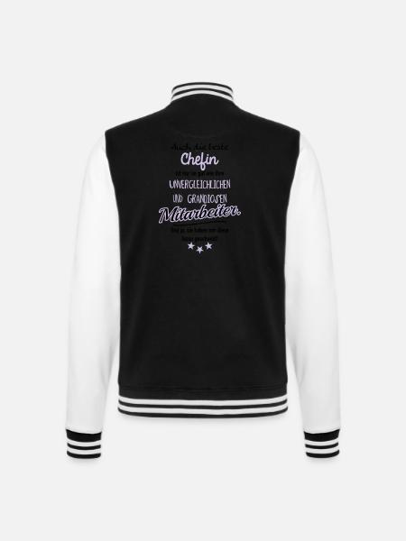 Beste Chefin Tasse - College-Sweatjacke - Schwarz/Weiß