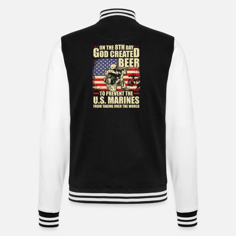 Marines - Veste Teddy - noir/blanc