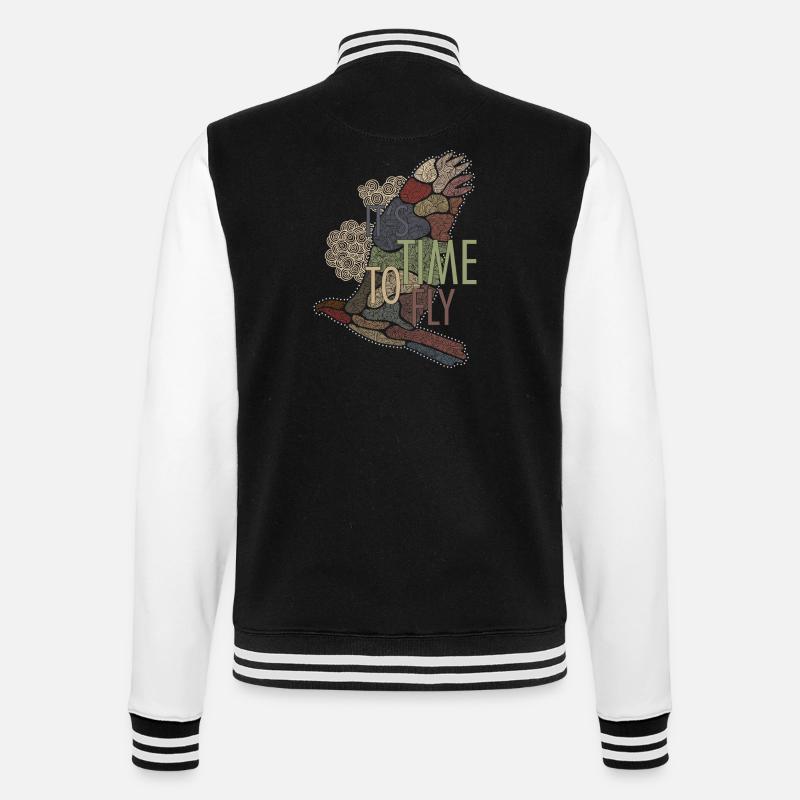 It's Time to Fly... - College Sweat Jacket - black/white