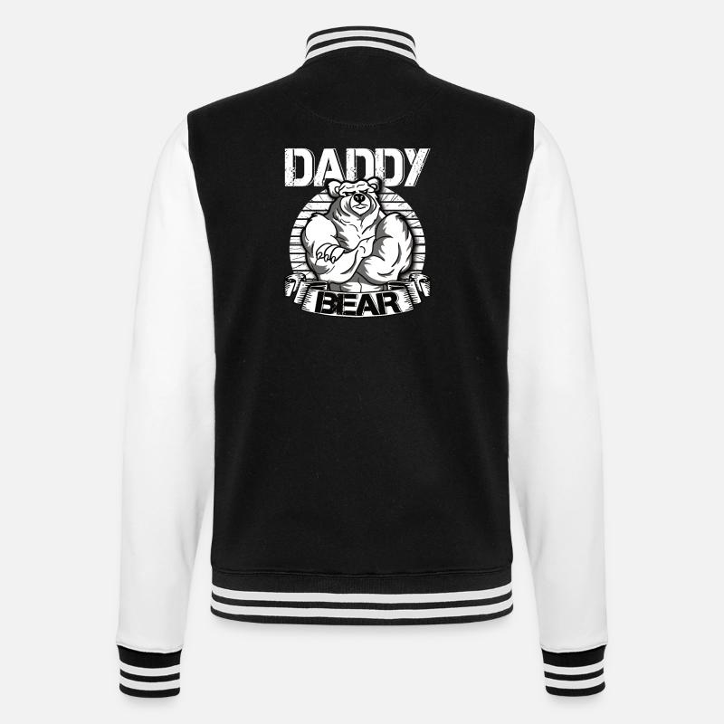 Daddy Bear - College Sweat Jacket - black/white