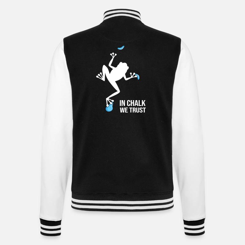 bouldern boulderfelsen boulder IN CHALK WE TRUST - College-Sweatjacke - Schwarz/Weiß