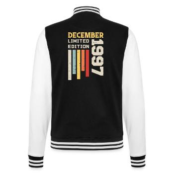 December 1997 - December 1997 Birthday Gift - College Sweat Jacket - black/white - Back - Marisol (170cm)