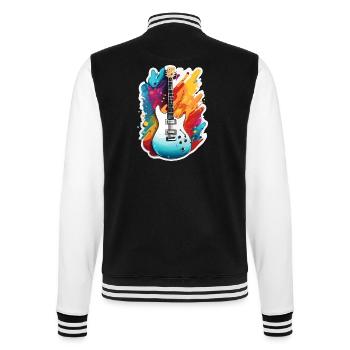 Rock n roll / Guitare / Musique / Instrument - Veste Teddy - noir/blanc - Dos - Marisol (170cm)