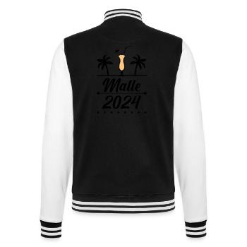 MALLE 2024 - College Sweat Jacket - black/white - Back - Marisol (170cm)