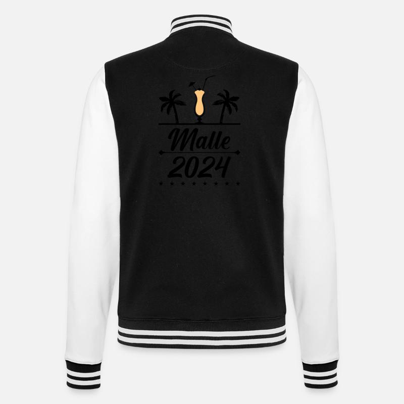 MALLE 2024 - Veste Teddy - noir/blanc