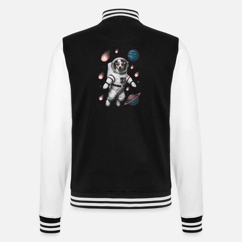 Adventure Space Dog - College Sweat Jacket - black/white