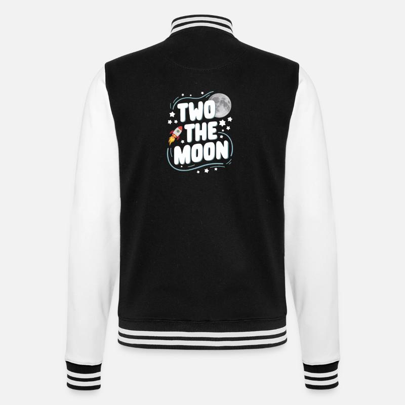 Second Birthday Space Celebration - College Sweat Jacket - black/white