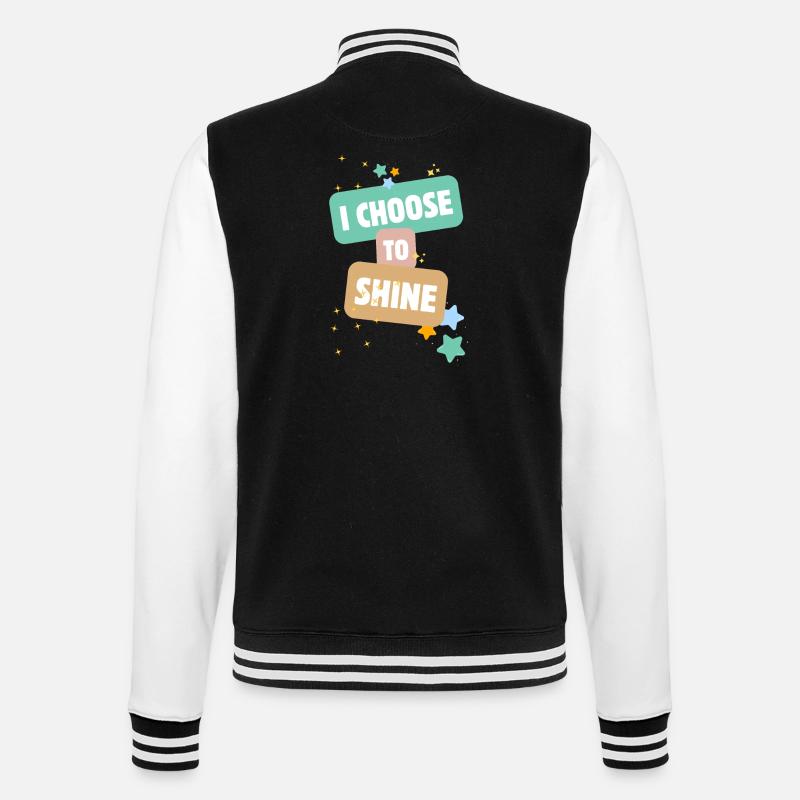Je choisis de briller - Veste Teddy - noir/blanc