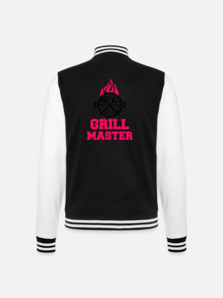 Grill Master - College Sweat Jacket - black/white