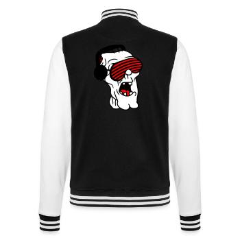 DJ Zombie Monster Horror Halloween Party Music - College Sweat Jacket - black/white - Back - Marisol (170cm)