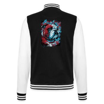 Cool English Bulldog - College Sweat Jacket - black/white - Back - Marisol (170cm)