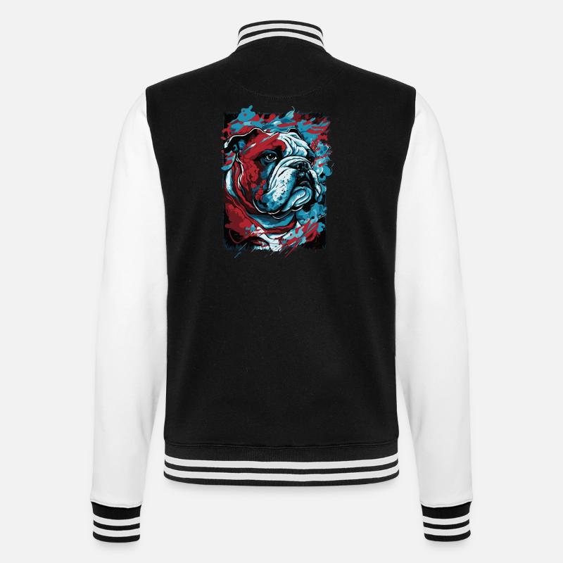 Bouledogue anglais cool - Veste Teddy - noir/blanc