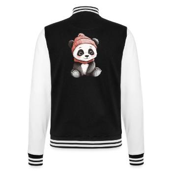 Panda mignon mignon bébé enfants animal ours dessin animé - Veste Teddy - noir/blanc - Dos - Marisol (170cm)