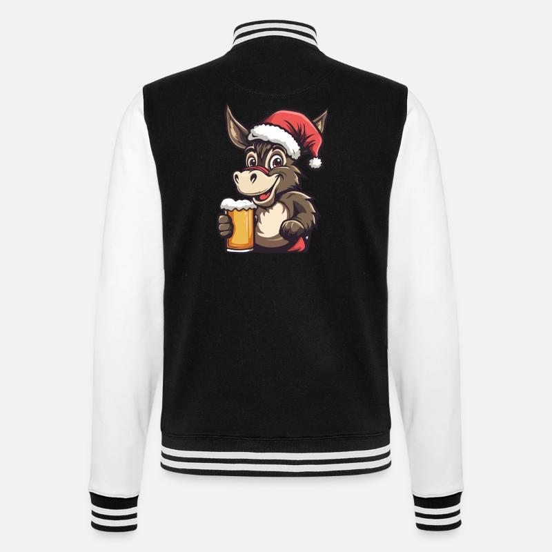 Bière de Noël d’âne - Veste Teddy - noir/blanc