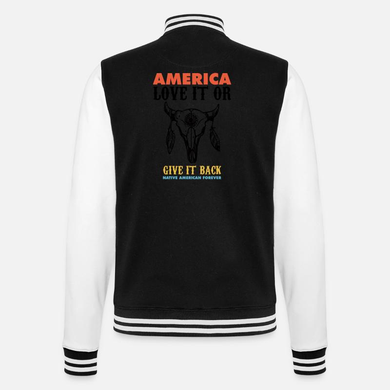 american native, deadly day, apache - College-Sweatjacke - Schwarz/Weiß