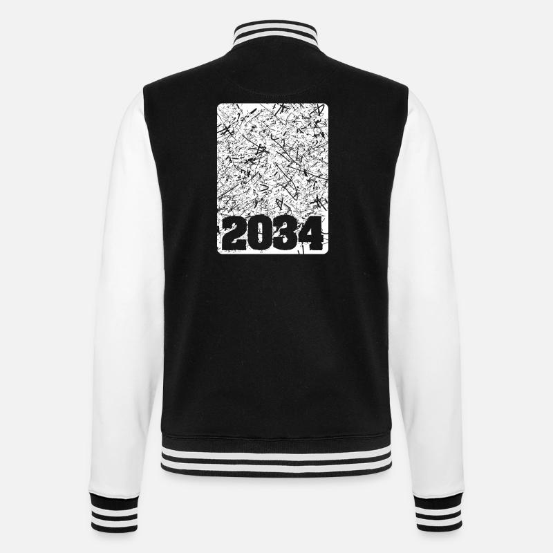 2034 - Veste Teddy - noir/blanc