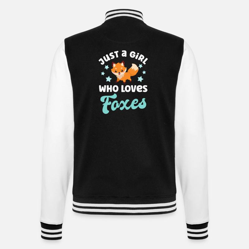 Fox foxes - College Sweat Jacket - black/white