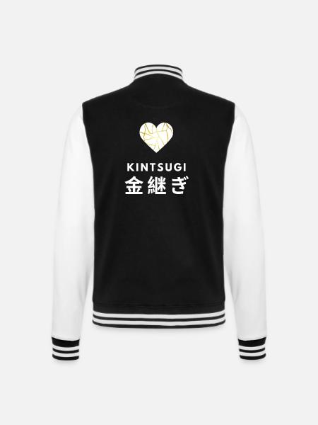 Kintsugi Japanische Heilphilosophie-Design - College-Sweatjacke - Schwarz/Weiß