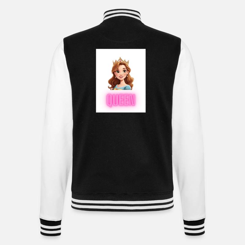 Queen - College-Sweatjacke - Schwarz/Weiß