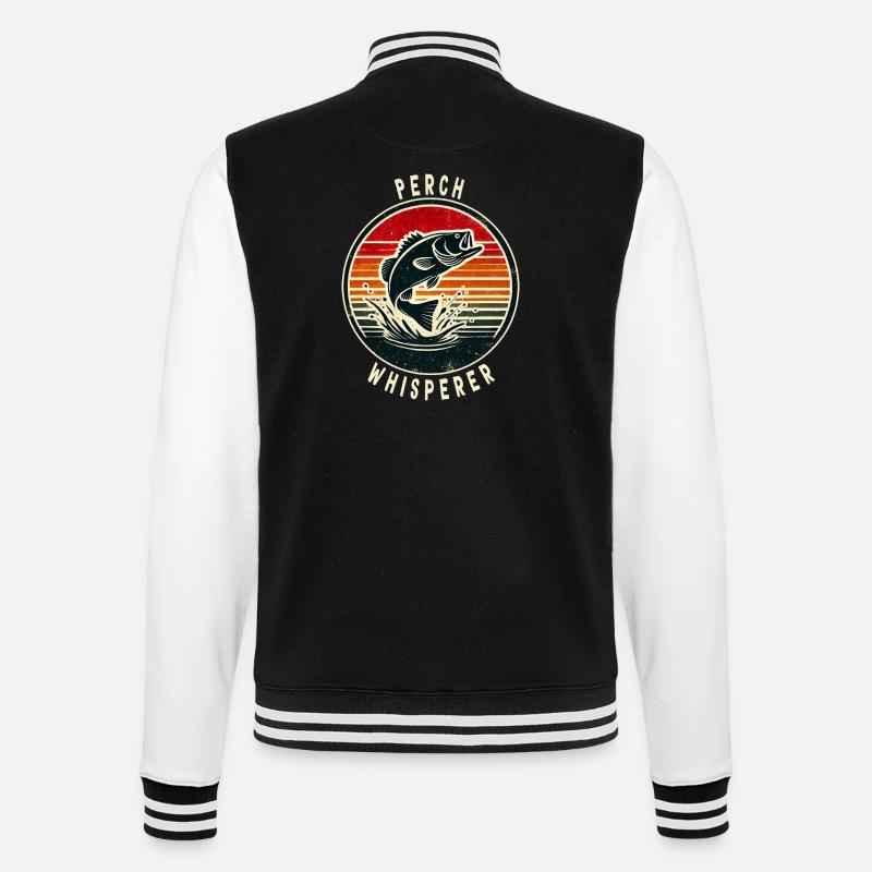 Barsch Flüsterer Design - College-Sweatjacke - Schwarz/Weiß