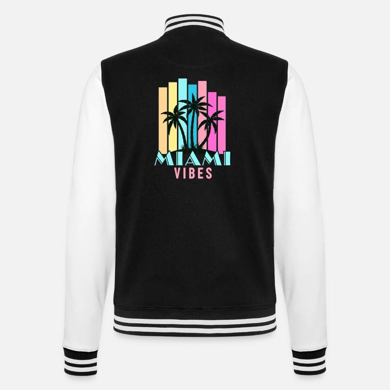Vibrations de Miami - Veste Teddy - noir/blanc