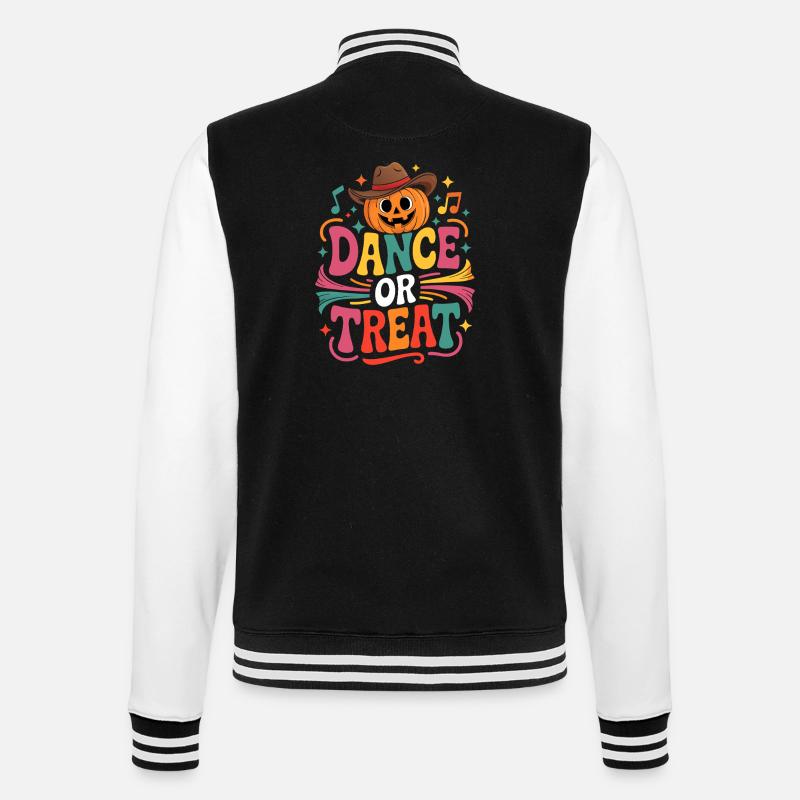 Kürbis Tanz oder Treat - College-Sweatjacke - Schwarz/Weiß