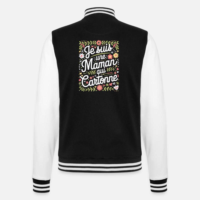 Ich bin eine erfolgreiche Mutter - College-Sweatjacke - Schwarz/Weiß