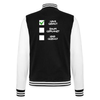 Maison construite (plantée dans un arbre, enfant engendré) blanche - Veste Teddy - noir/blanc - Dos - Marisol (170cm)