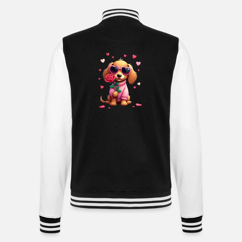 Dackel teckel teckel tekel - Veste Teddy - noir/blanc
