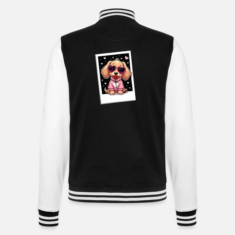 Dackel teckel teckel tekel - Veste Teddy - noir/blanc