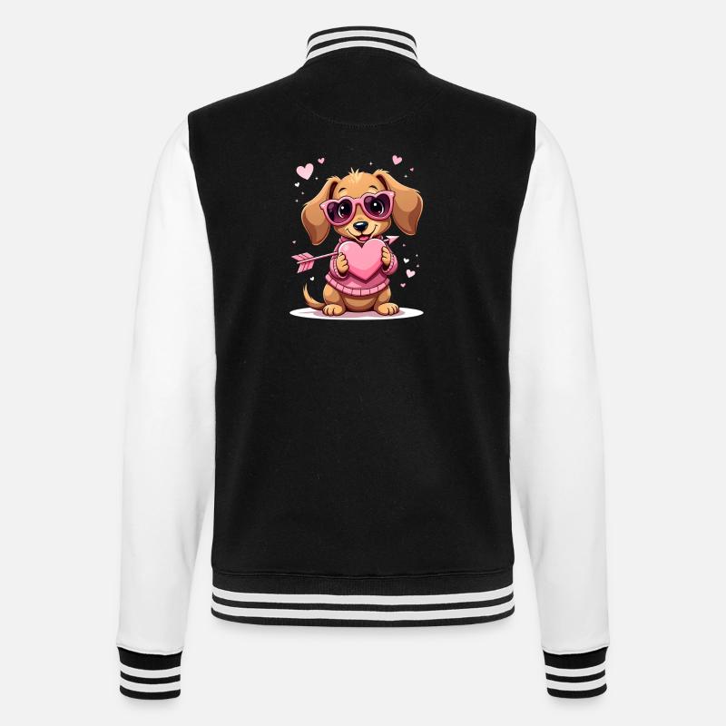 Dackel teckel teckel tekel - Veste Teddy - noir/blanc