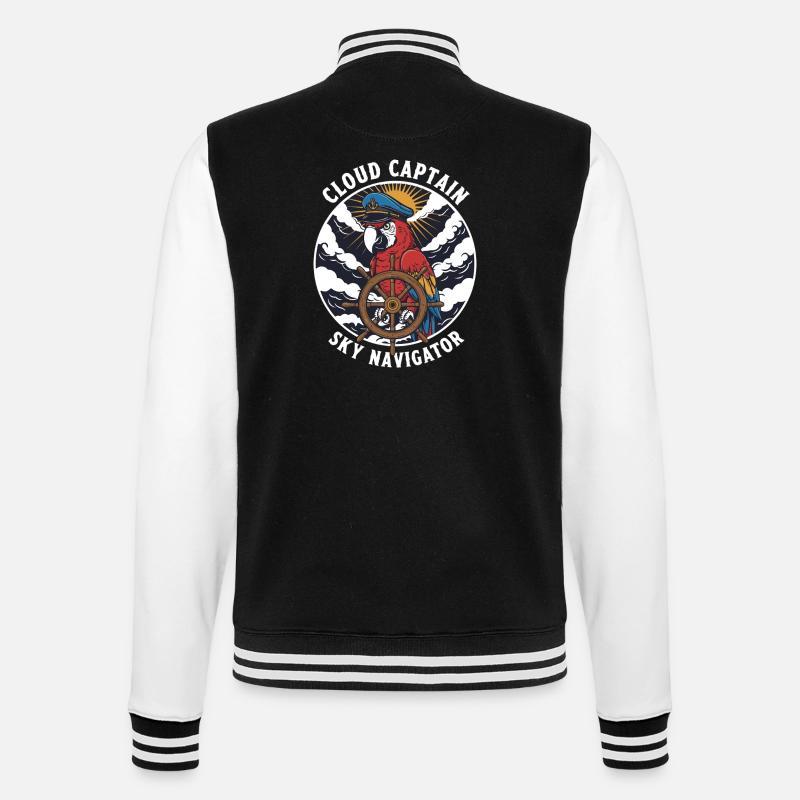 Perroquet Capitaine Cloud Sky Navigator - Veste Teddy - noir/blanc