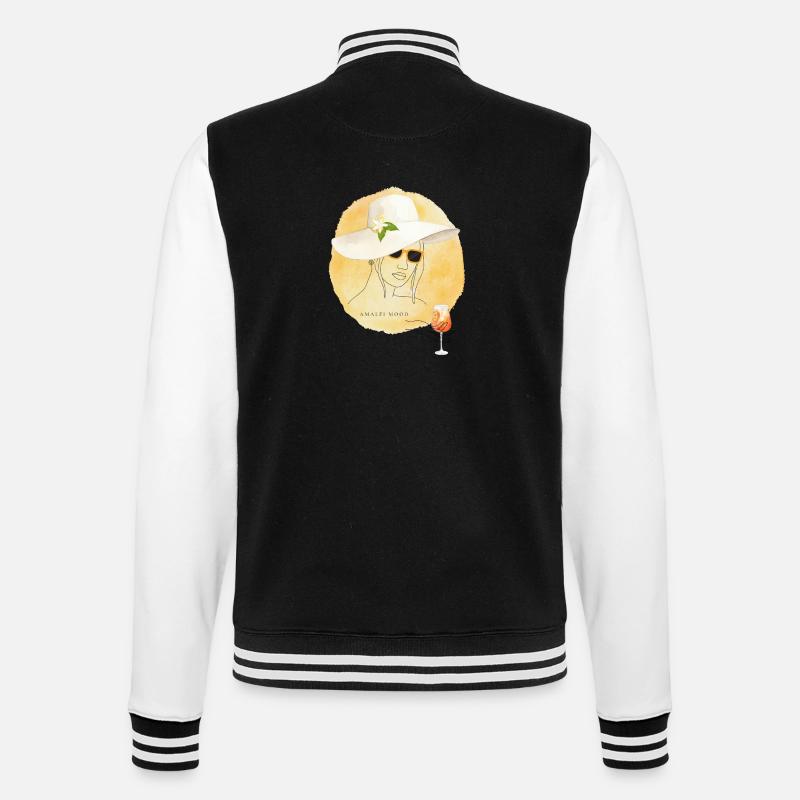 Design Été Amalfi Mood Lemon - Veste Teddy - noir/blanc