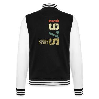 1975 Jahrgang geboren Limited Edition - College-Sweatjacke - Schwarz/Weiß - Hinten - Marisol (170cm)
