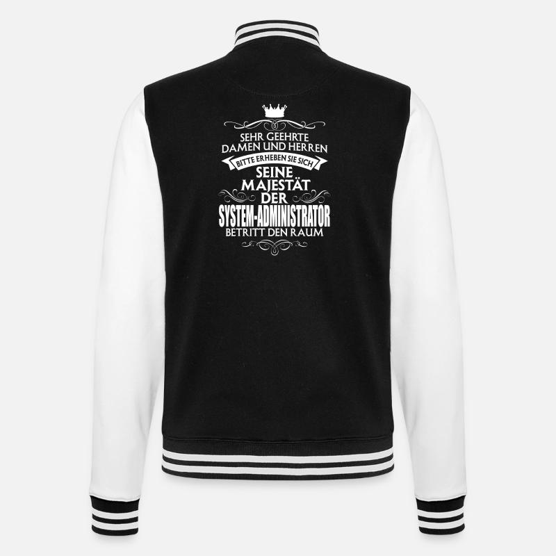 SYSTEM-ADMINISTRATOR - College-Sweatjacke - Schwarz/Weiß