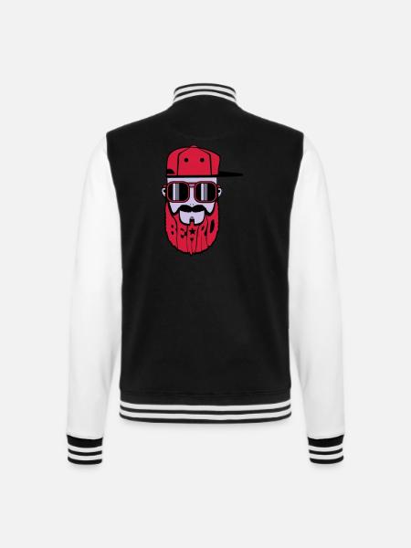 logo beard hiphop - Veste Teddy - noir/blanc