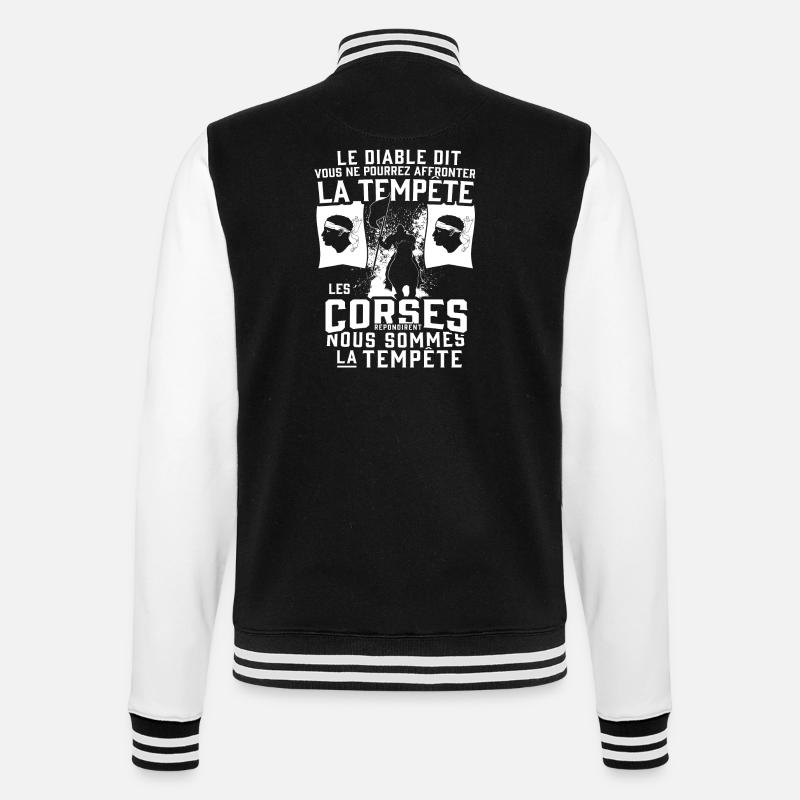 Tempête Corses - Veste Teddy - noir/blanc