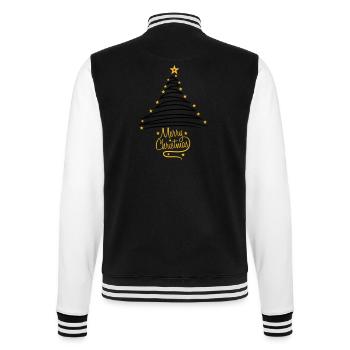 logo sapin sapin sapin sapin étoilé heureux - Veste Teddy - noir/blanc - Dos - Marisol (170cm)