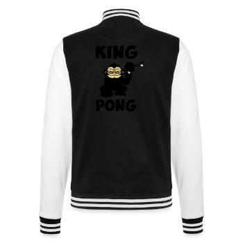 ping pong, tennis de table humour drôle - Veste Teddy - noir/blanc - Dos - Marisol (170cm)