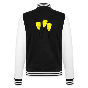 sekt glaeser illustration - College-Sweatjacke - Schwarz/Weiß - Hinten - Marisol (170cm)