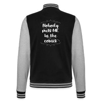 Nobody puts me in the corner - College Sweat Jacket - black/heather grey - Back - Marisol (170cm)