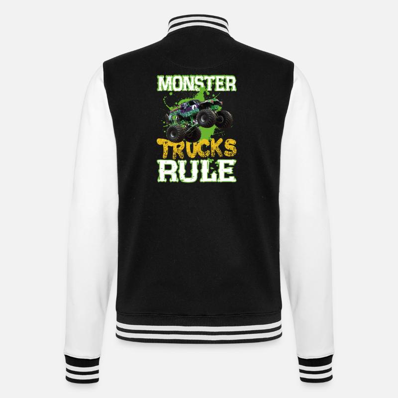 Monster trucks rule - Veste Teddy - noir/blanc