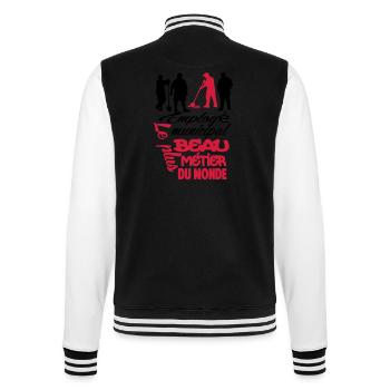 MOTIF DESIGN HUMOUR POUR HOMME VISUEL MIXTE - Veste Teddy - noir/blanc - Dos - Marisol (170cm)