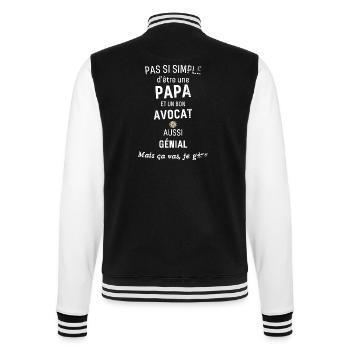 Papa Avocate - Veste Teddy - noir/blanc - Dos - Marisol (170cm)