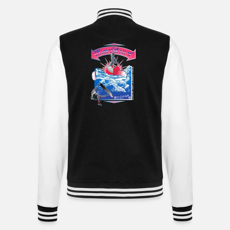 Windkinder - College-Sweatjacke - Schwarz/Weiß