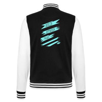 Reading Lists Jokes Literary Community - College Sweat Jacket - black/white - Back - Marisol (170cm)